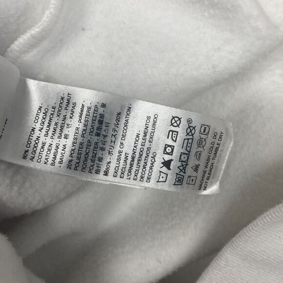 Levis Hoodie Mens Medium White Loud Logo Pullover‎ Drawstring Sweatshirt - Picture 7 of 9